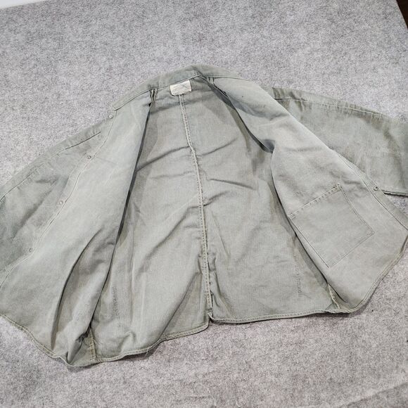 VTG 60s Sager Safety Safeguards Glove Corp Mens 50 Snap Up Cotton Work Shirt - Picture 12 of 16
